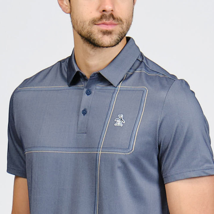 Polo De Golf Full Print Snow Tracks