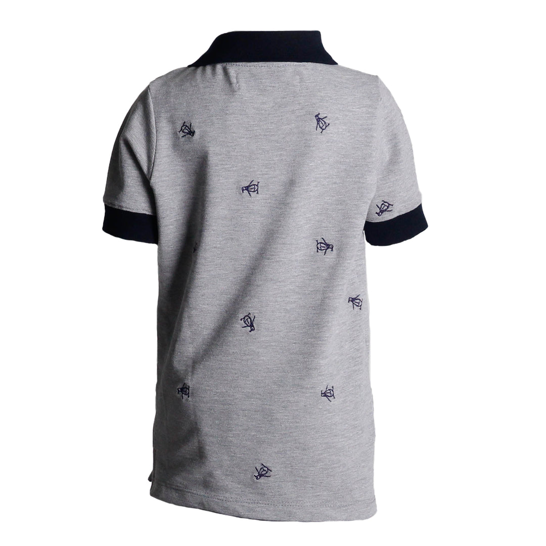 Polo Con Estampado De Pinguinos Bordados