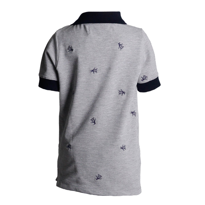 Polo Con Estampado De Pinguinos Bordados