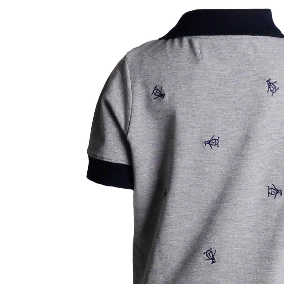 Polo Con Estampado De Pinguinos Bordados
