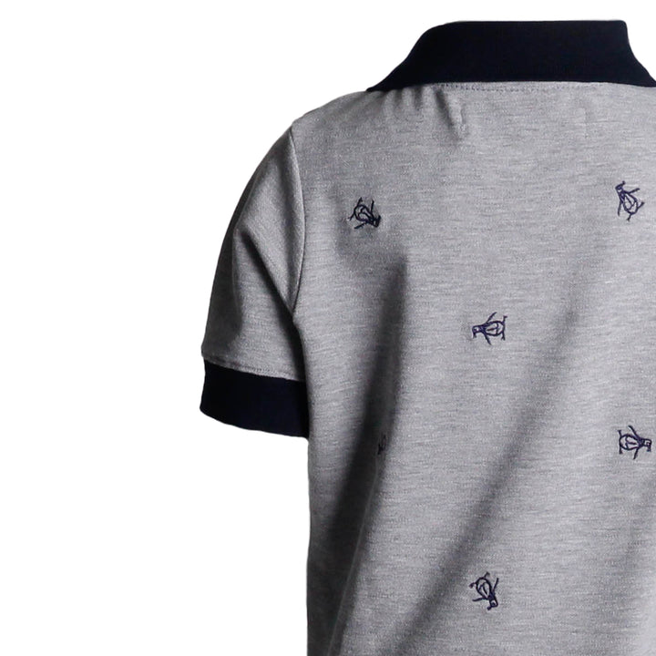 Polo Con Estampado De Pinguinos Bordados