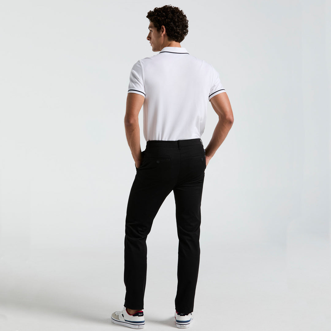 Pantalon De Algodon Tencel Corte Chino