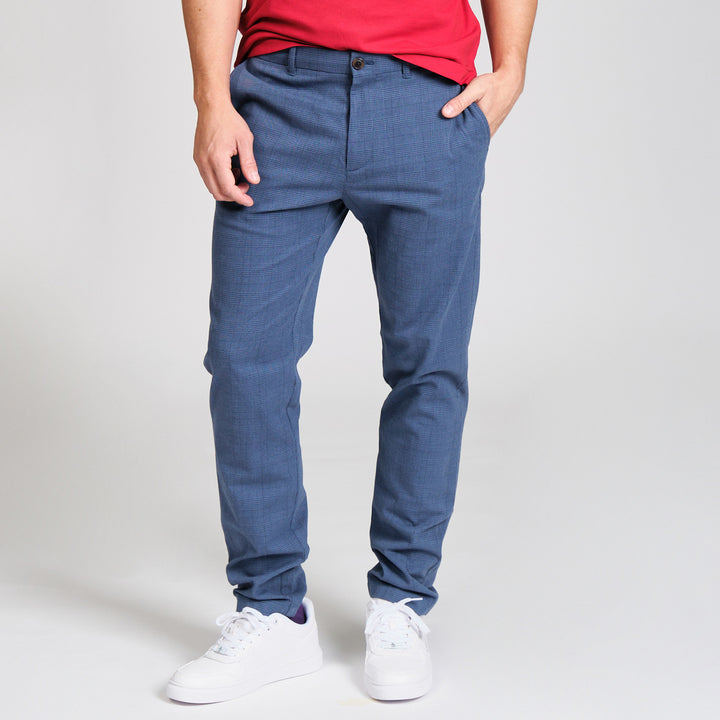 Pantalon Tencel Plaid Chino
