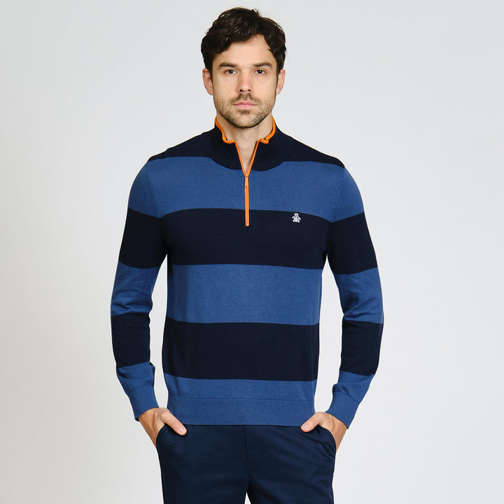 Sueter En Bloques De Color Con Cierre 1/4