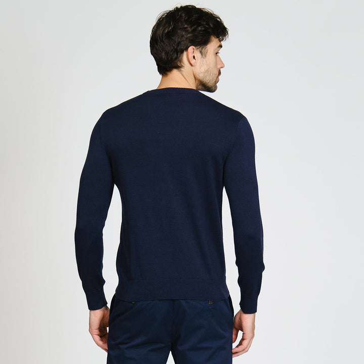 Sueter De Algodón Con Cuello Redondo