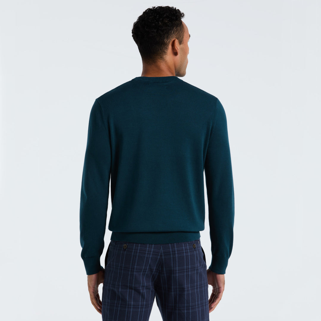 Sueter De Algodón Con Cuello Redondo