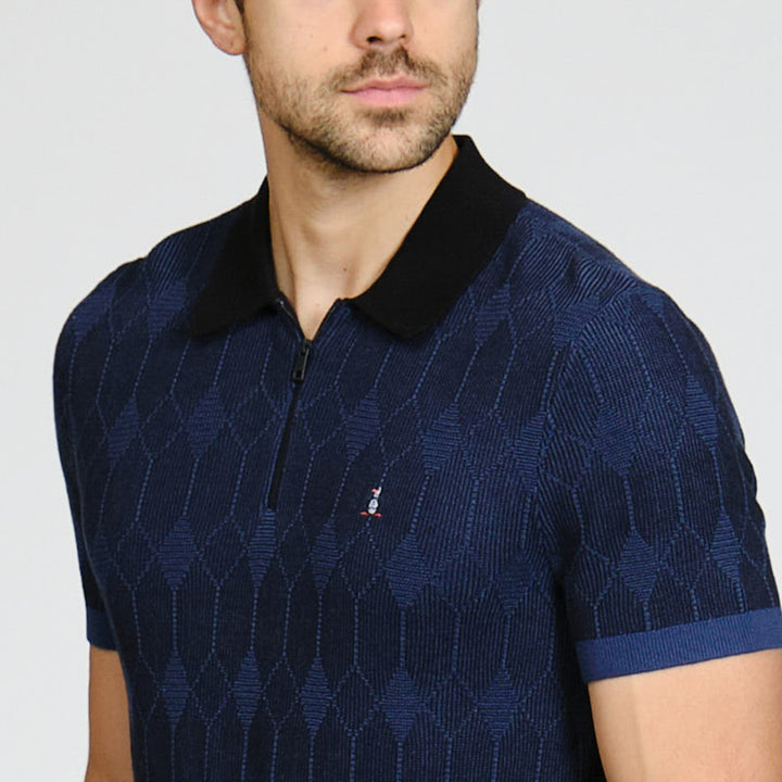 Polo Jaquard Novelty Cierre 1/4