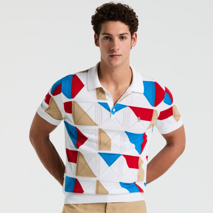 Polo De Algodón Con Jacquard Multicolor