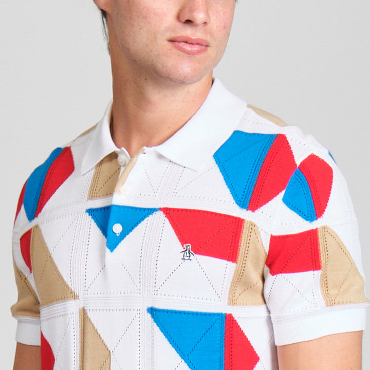 Polo De Algodón Con Jacquard Multicolor