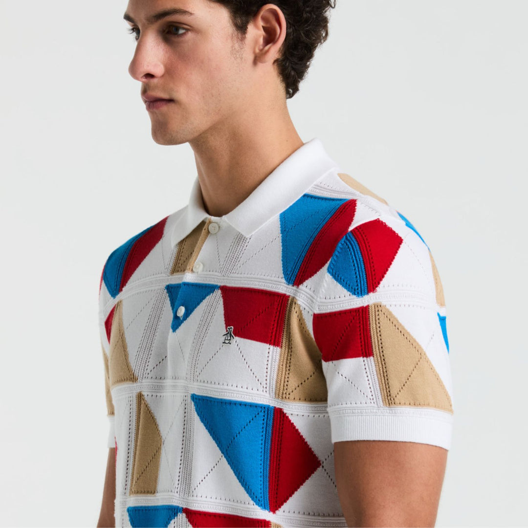 Polo De Algodón Con Jacquard Multicolor