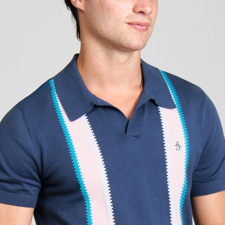 Polo De Algodón Con Franjas Verticales
