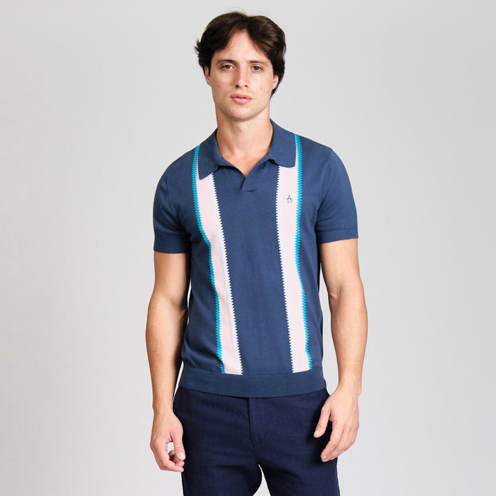 Polo De Algodón Con Franjas Verticales