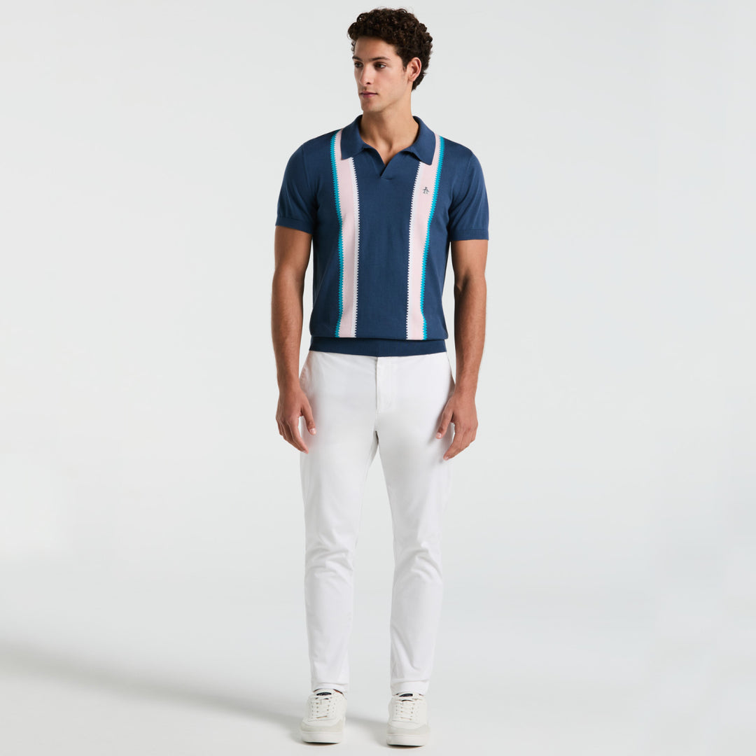 Polo De Algodón Con Franjas Verticales