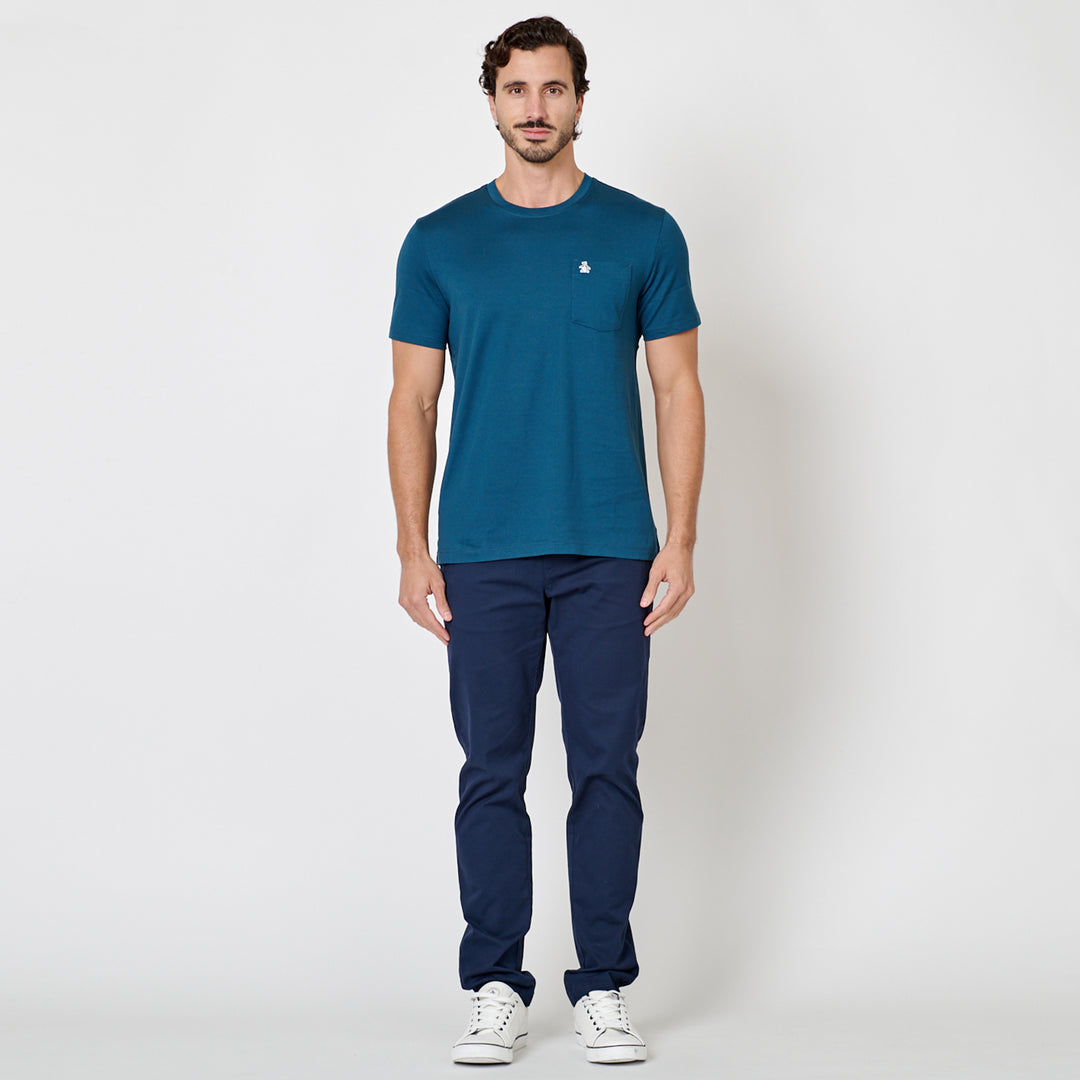 Playera De Algodón Supima Con Bolsillo