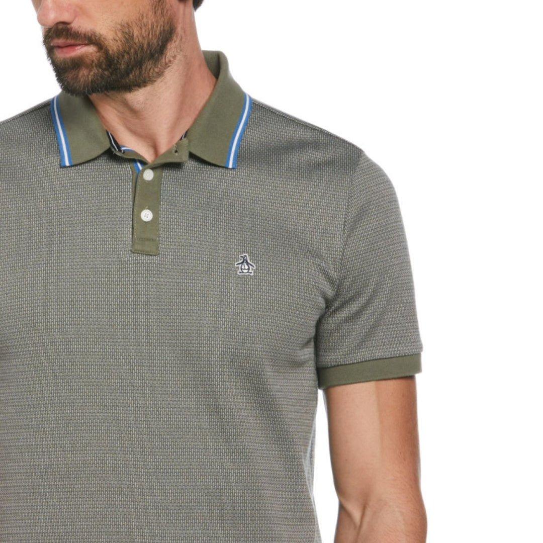 Polo Con Jacquard Con Detalle En Cuello