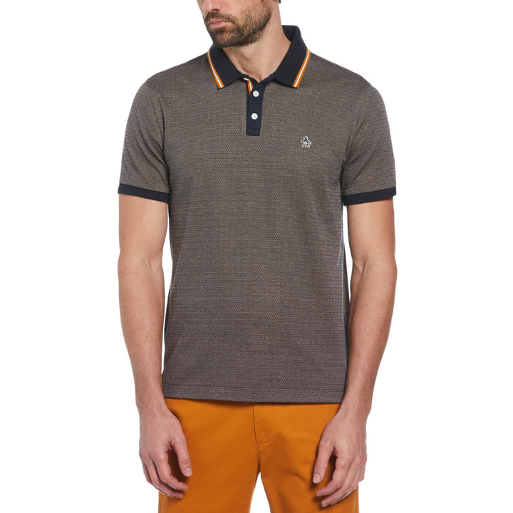 Polo Con Jacquard Con Detalle En Cuello