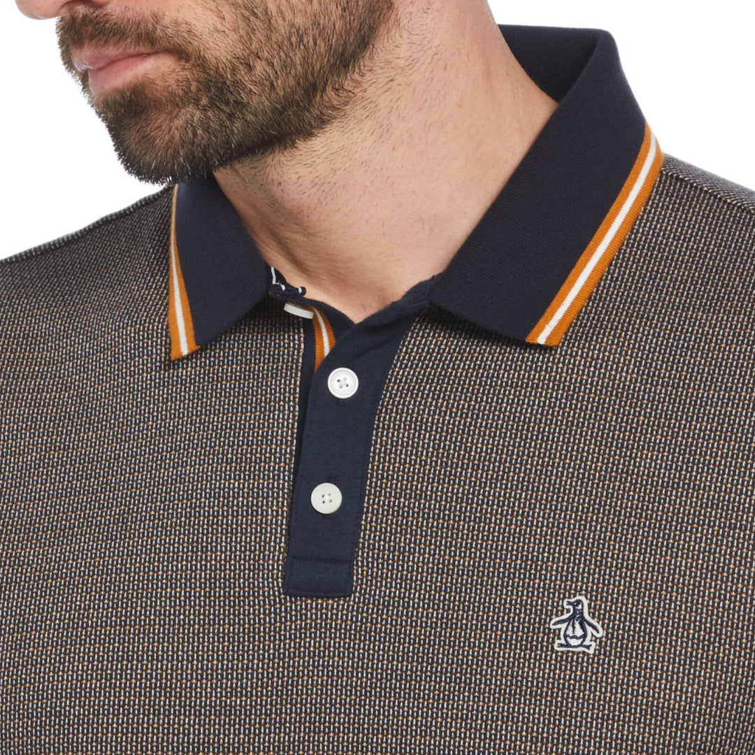 Polo Con Jacquard Con Detalle En Cuello