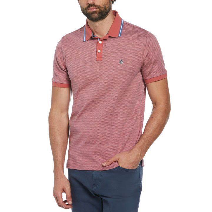 Polo Con Jacquard Con Detalle En Cuello