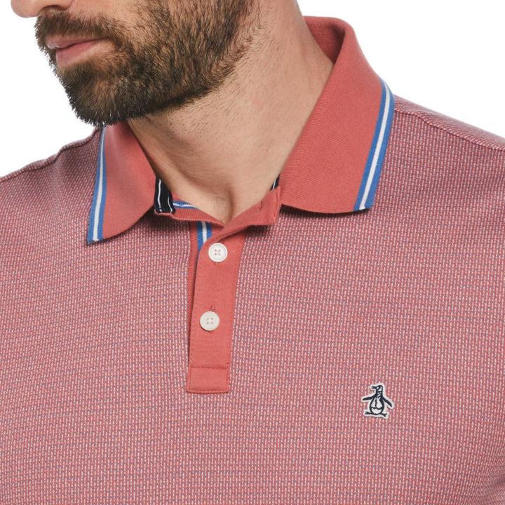 Polo Con Jacquard Con Detalle En Cuello