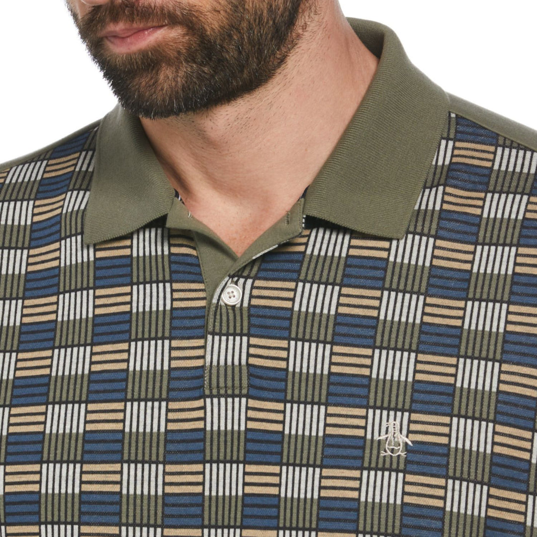 Polo Con Jacquard Frontal Geo