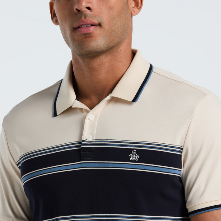 Polo De Algodón Con Franja En Pecho