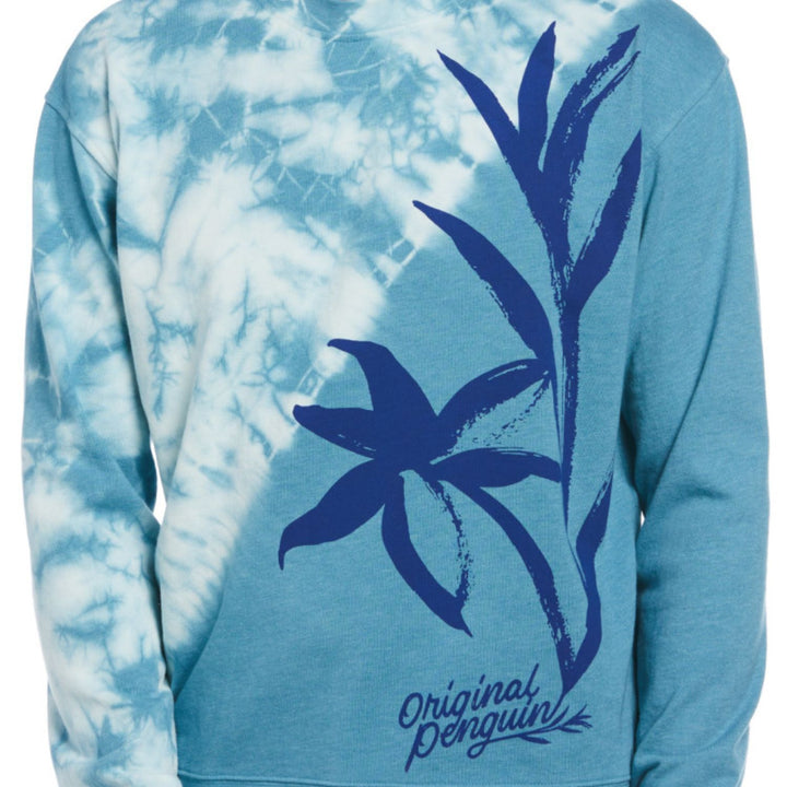 Sudadera French Terry En Tie Dye Con Estampado Floral