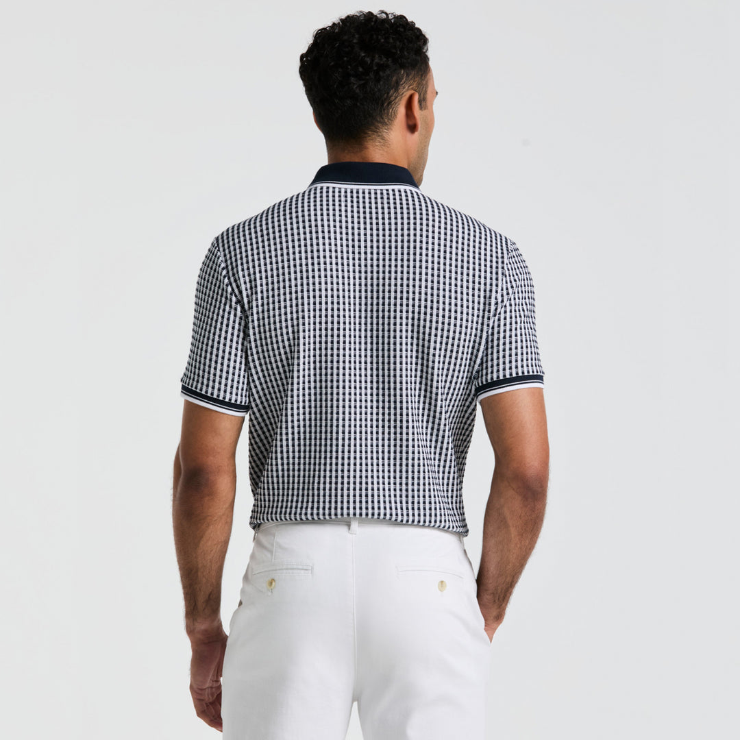 Polo De Algodón Con Jacquard En Contraste