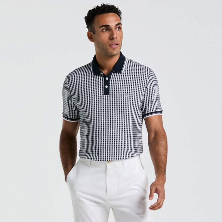 Polo De Algodón Con Jacquard En Contraste