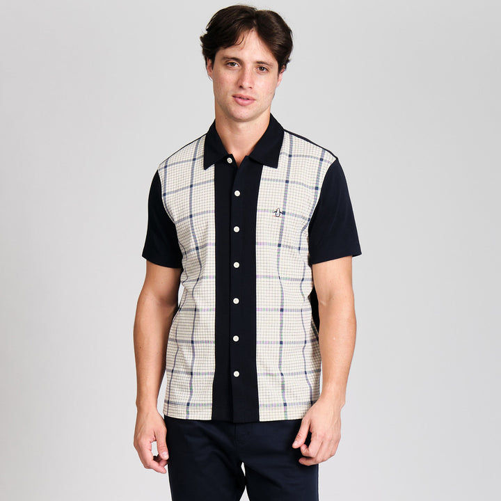 Camisa De Manga Corta Interlock A Cuadros