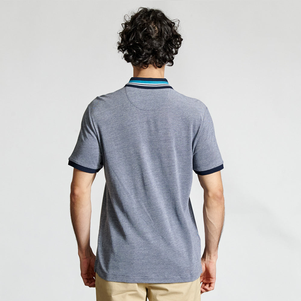 Polo Birdseye Con Franja En Pecho - Original Penguin México
