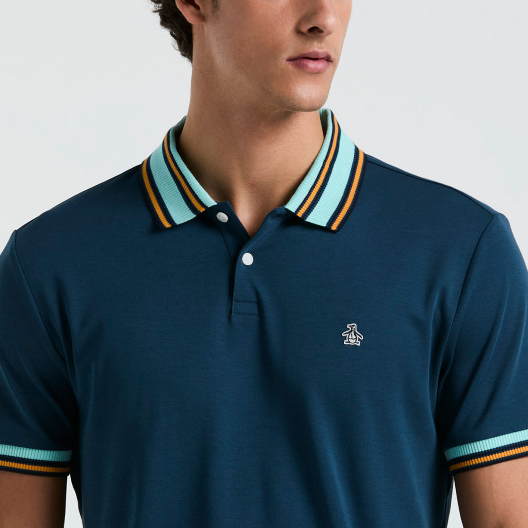 Polo Interlock Con Cuello En Punta - Original Penguin México