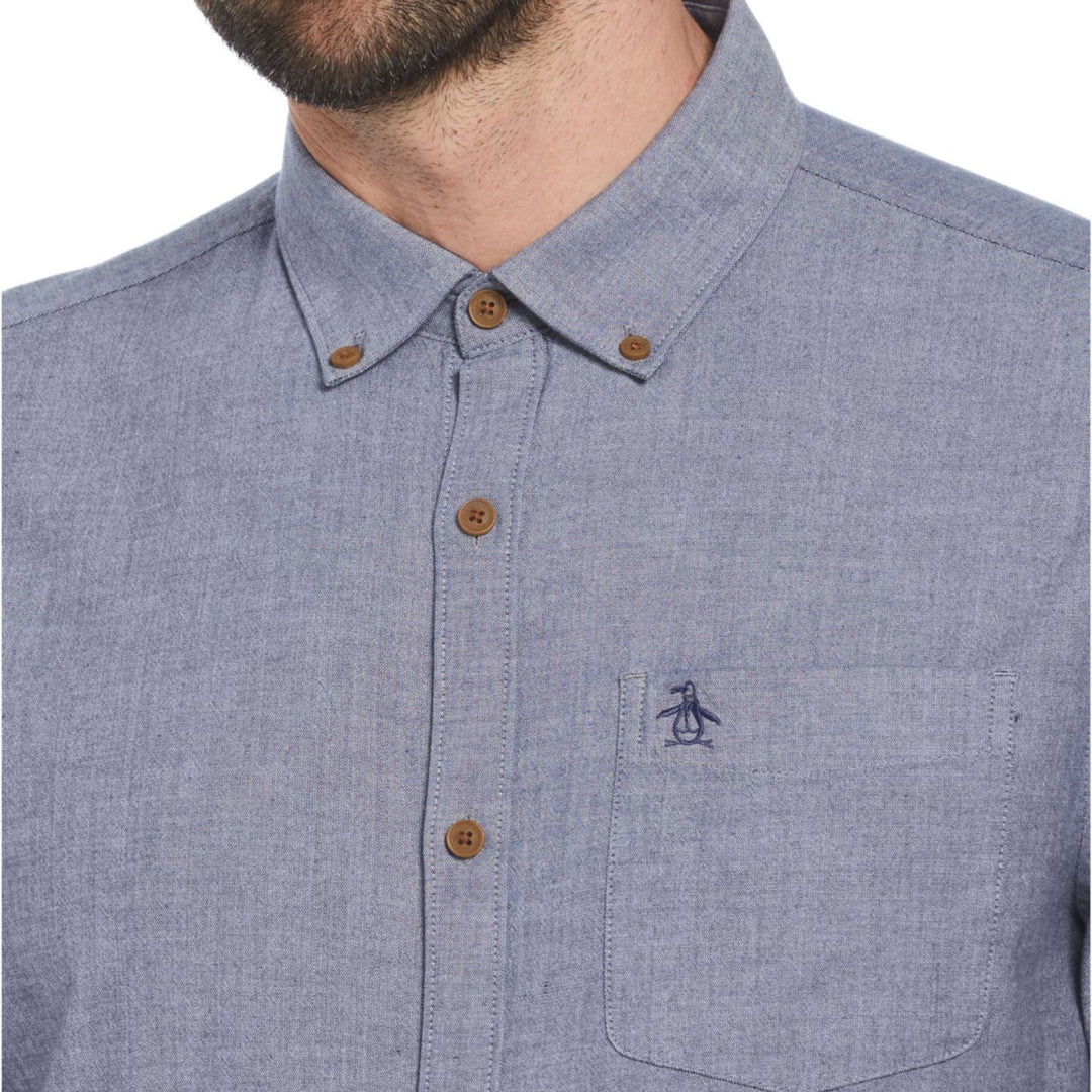 Camisa Manga Larga Stretch Chambray