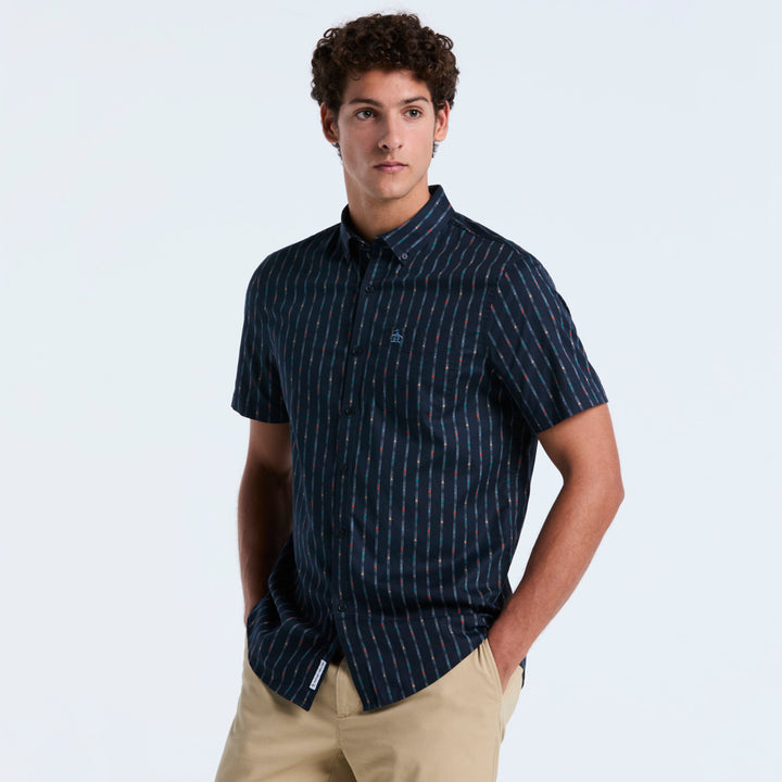 Camisa Manga Corta A Rayas