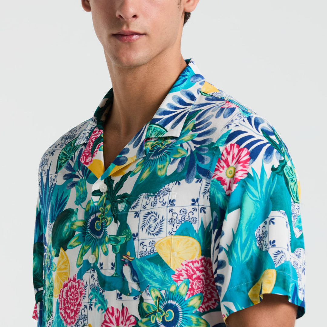 Camisa Manga Corta En Viscosa Floral