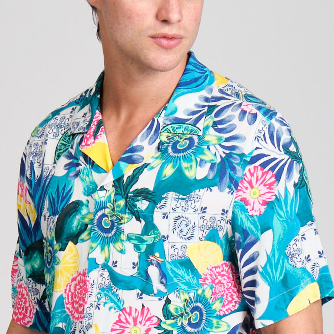 Camisa Manga Corta En Viscosa Floral