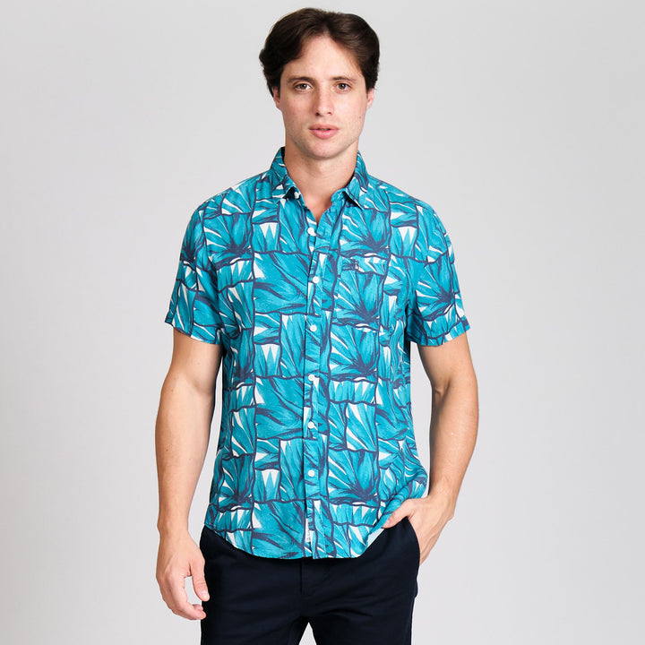Camisa Manga Corta Azulejos De Agave