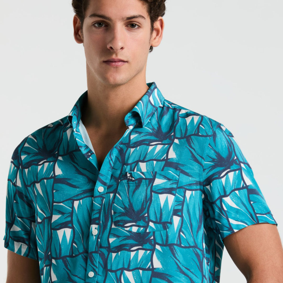 Camisa Manga Corta Azulejos De Agave