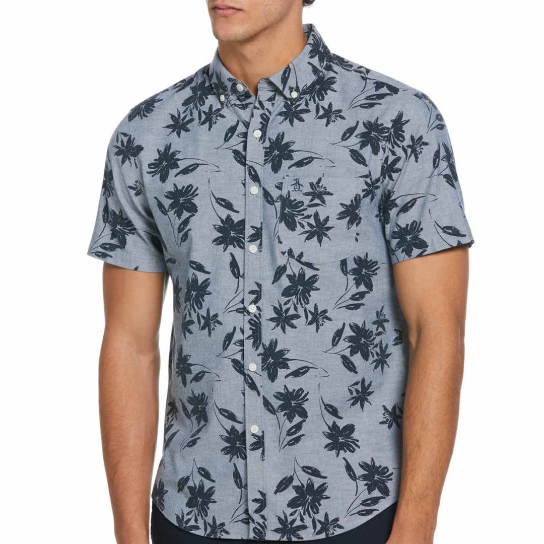 Camisa De Manga Corta Con Estampado Floral - Original Penguin México