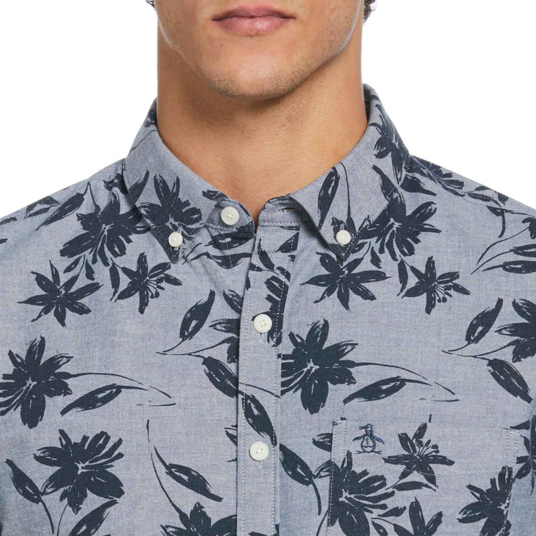 Camisa De Manga Corta Con Estampado Floral - Original Penguin México