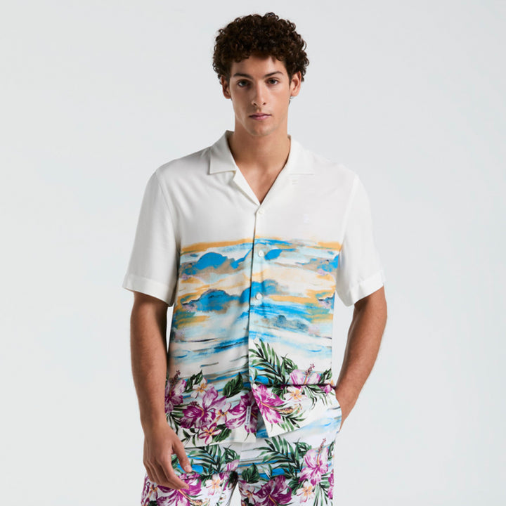 Camisa Manga Corta En Viscosa Hibiscus - Original Penguin México