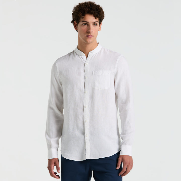 Camisa Manga Larga Cuello Mao