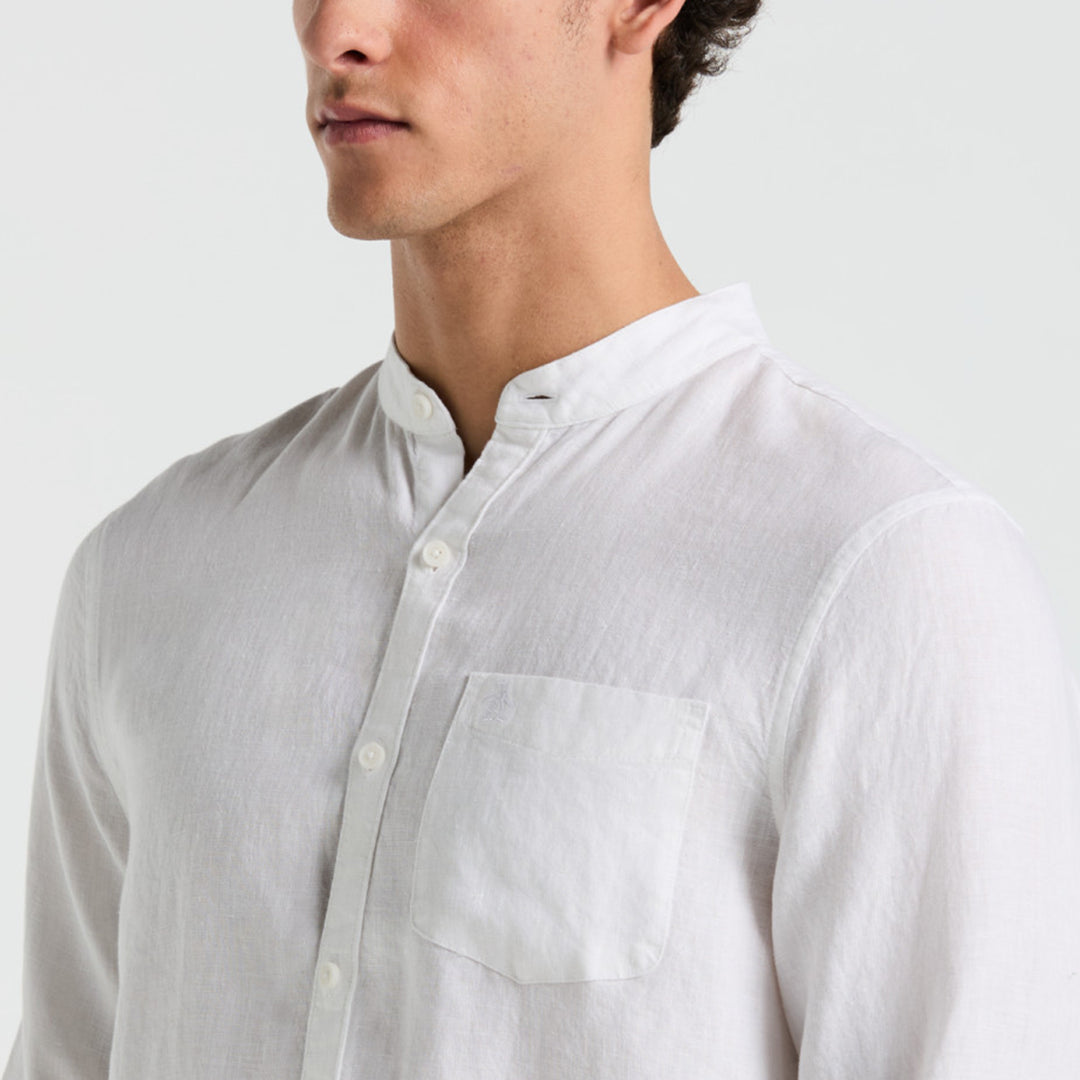 Camisa Manga Larga Cuello Mao