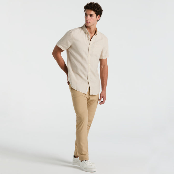 Camisa Manga Corta 100% Lino