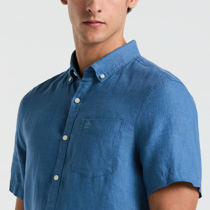 Camisa Manga Corta 100% Lino