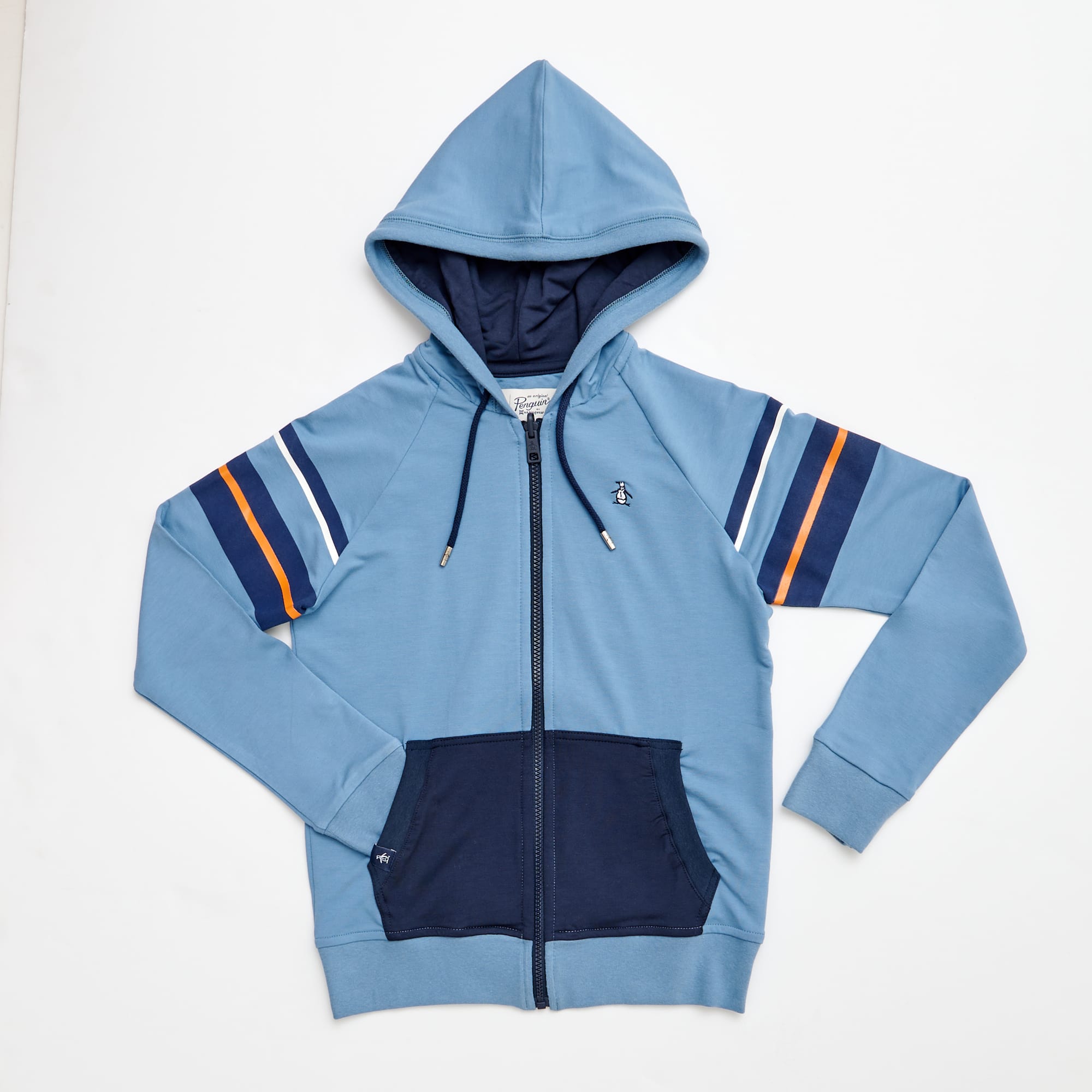 Chamarra Hoodie Zip Arm Stripe
