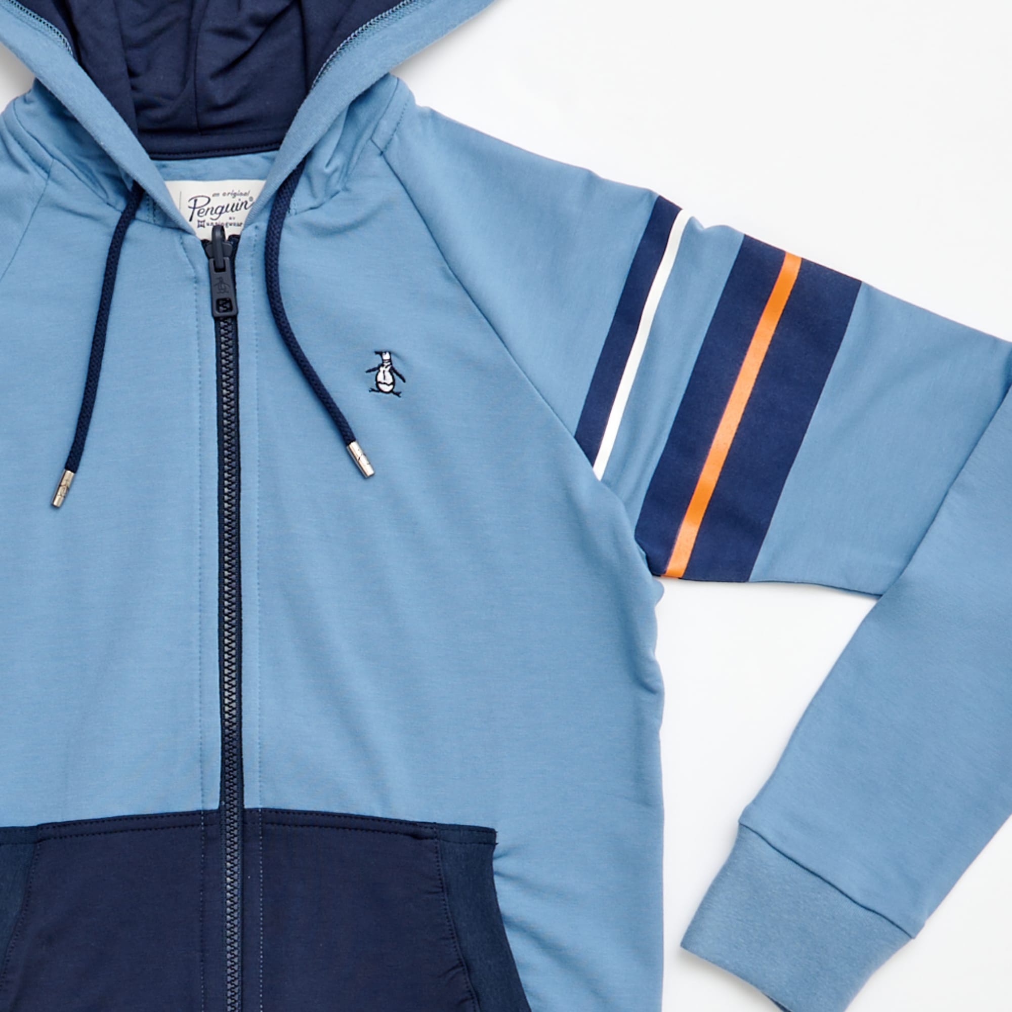 Chamarra Hoodie Zip Arm Stripe