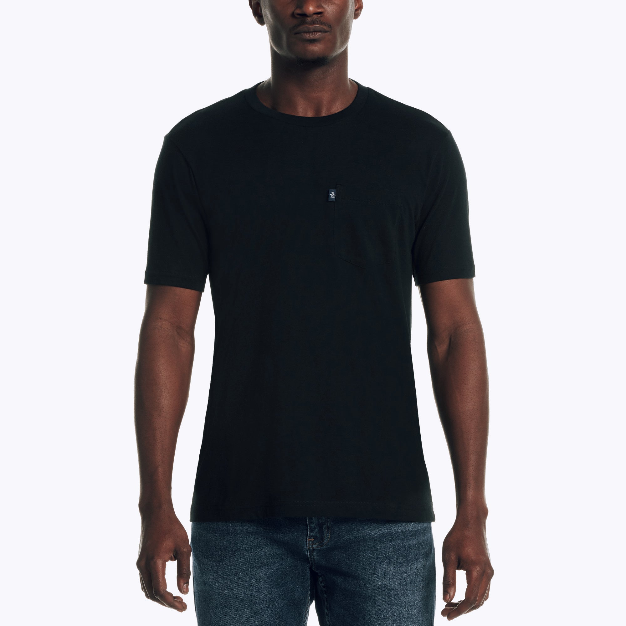 Playera Básica Azul Marino Con Bolsillo