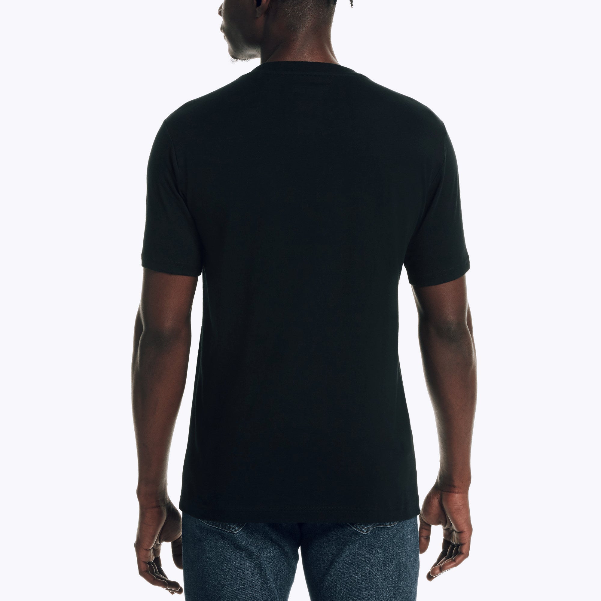 Playera Básica Azul Marino Con Bolsillo