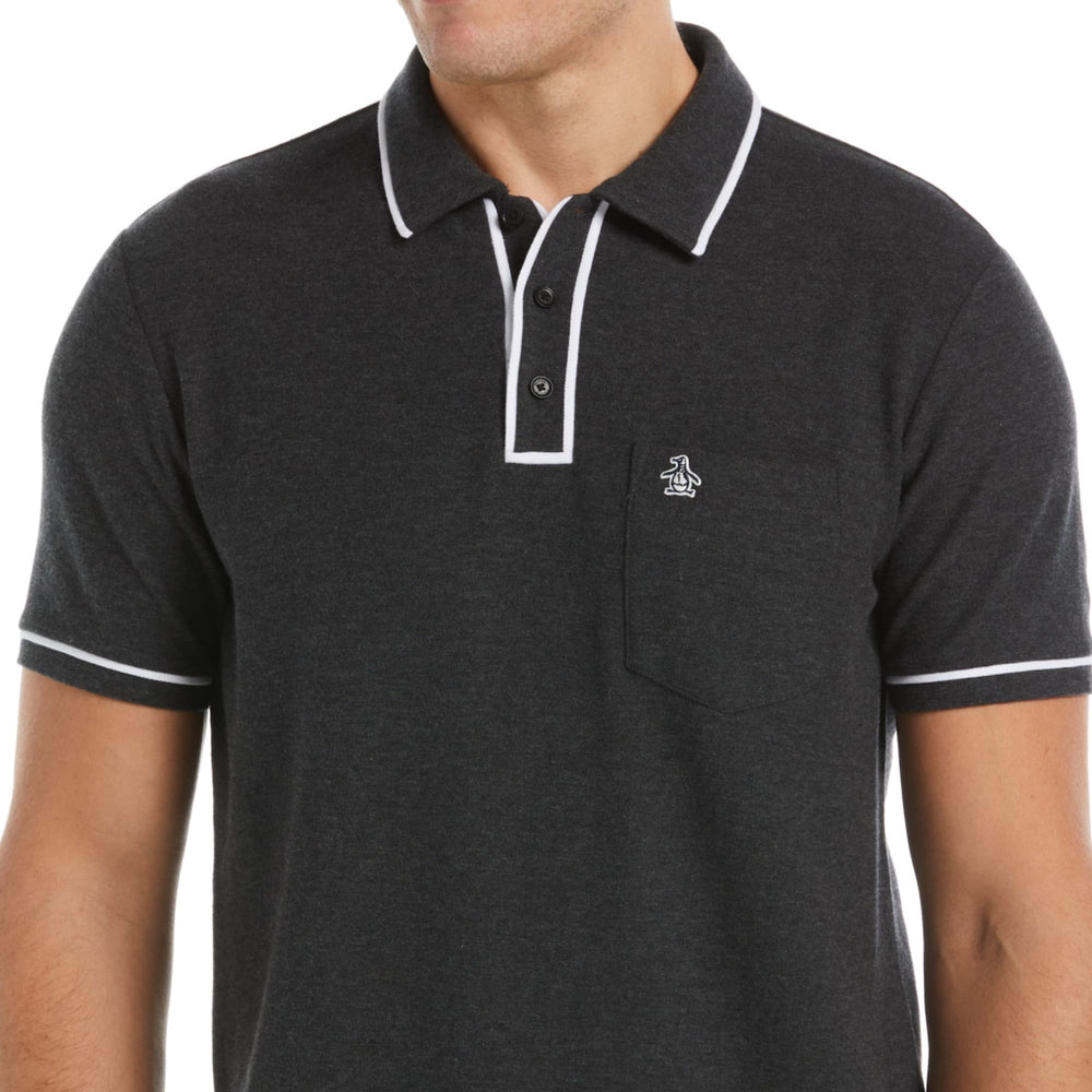 Polo Earl Pique Orgánico Sticker Pete - Original Penguin México